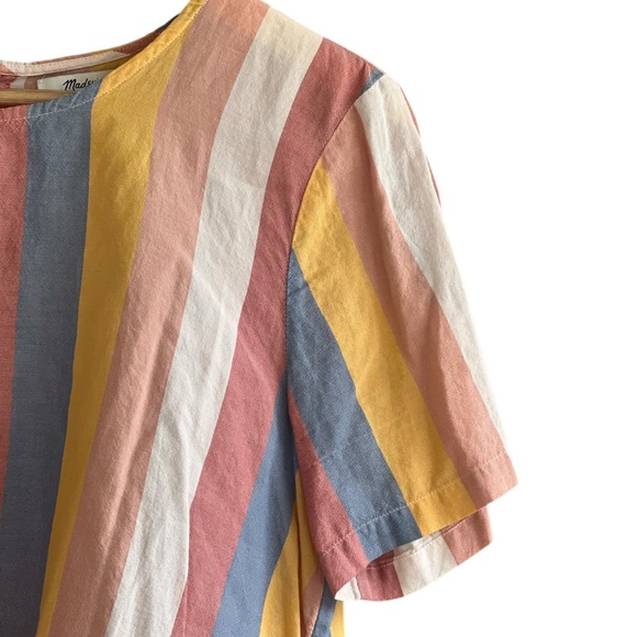 Madewell Button - Back Tie Tee In Sherbet Stripe - Picture 5 of 14